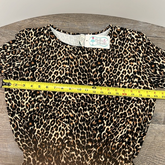 Flamingo Women’s Leopard Print Short Sleeve Dress Size Large - Picture 7 of 9